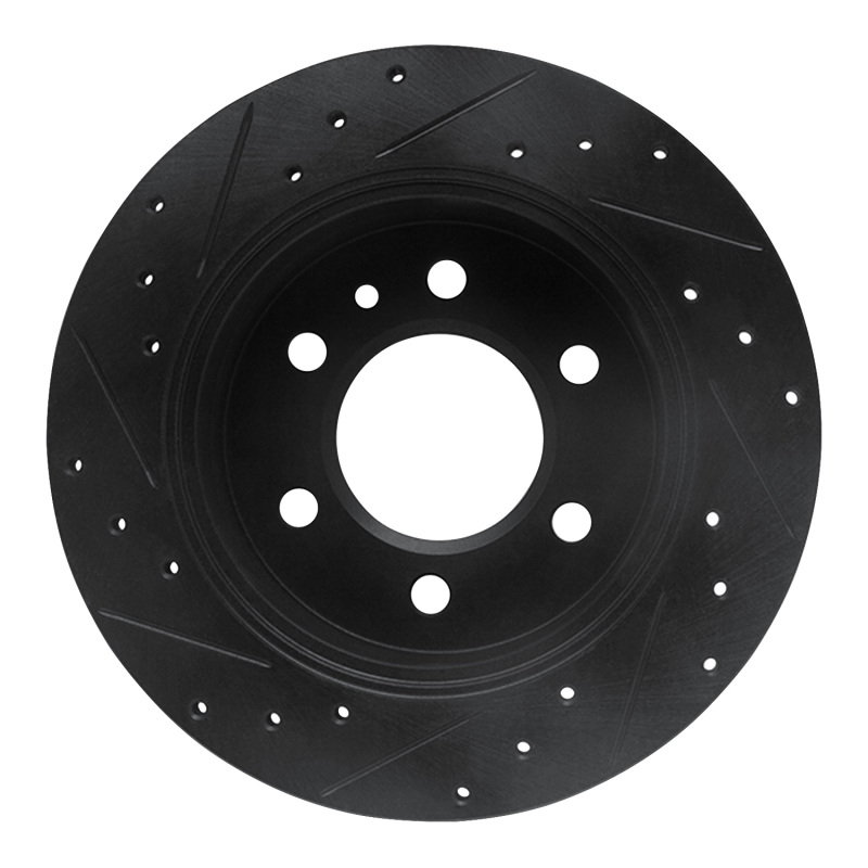 Dodge Sprinter 2500 Brake Rotor (1) - Rear Right - R1 Concepts - Drilled & Slotted - Black - `06-`18